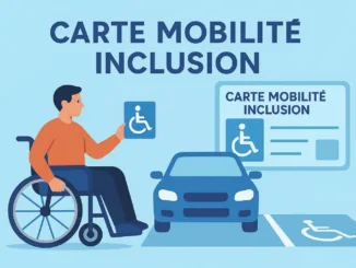 Carte Mobilit&eacute; Inclusion (CMI) avec symboles de stationnement, priorit&eacute; et handicap