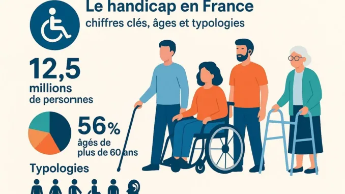 Le handicap en France chiffres cl&eacute;s, &acirc;ges et typologies