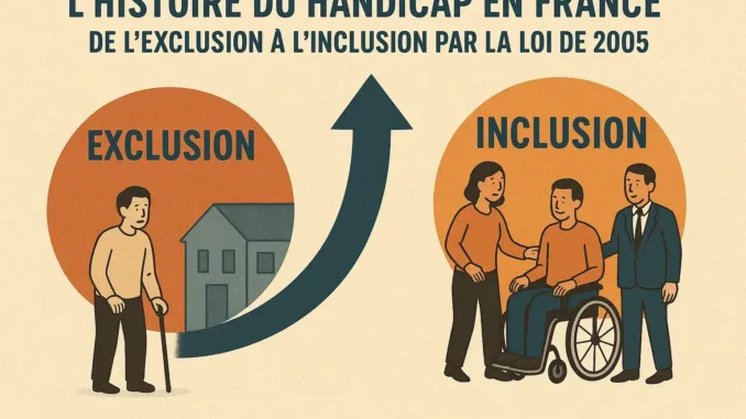 L'histoire du handicap en France de l'exclusion &agrave; l'inclusion par la loi de 2005