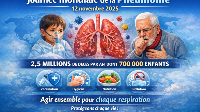 12 novembre 2025 – Journée mondiale de la pneumonie : agir pour sauver des vies