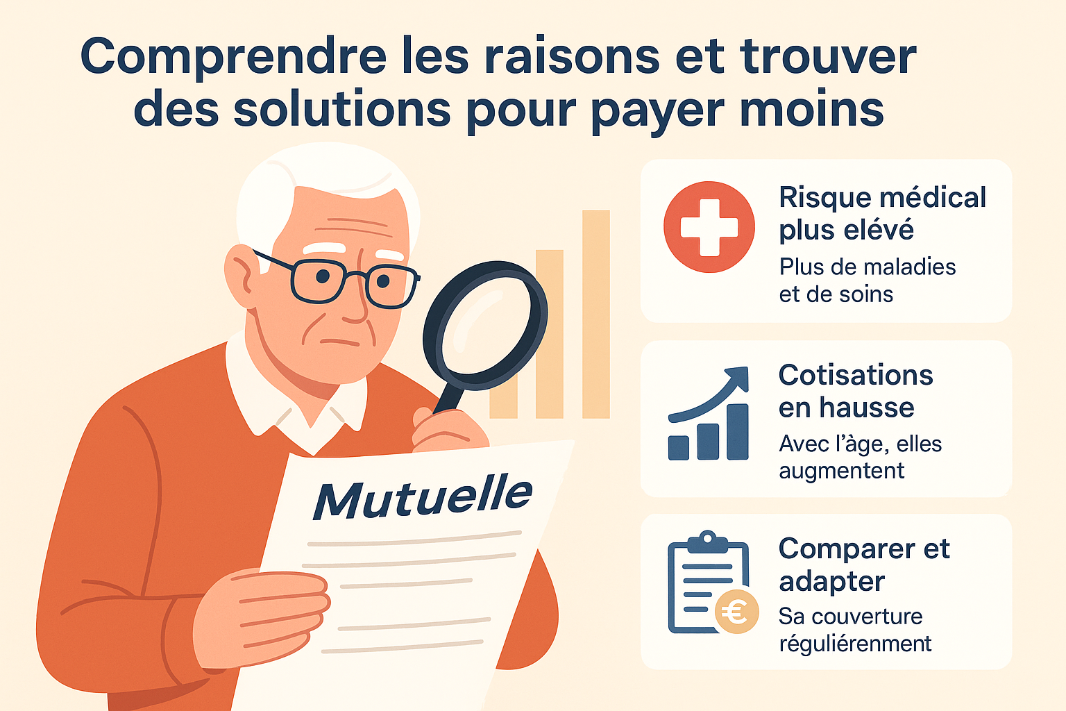 Pourquoi la mutuelle co&ucirc;te plus cher quand on vieillit
