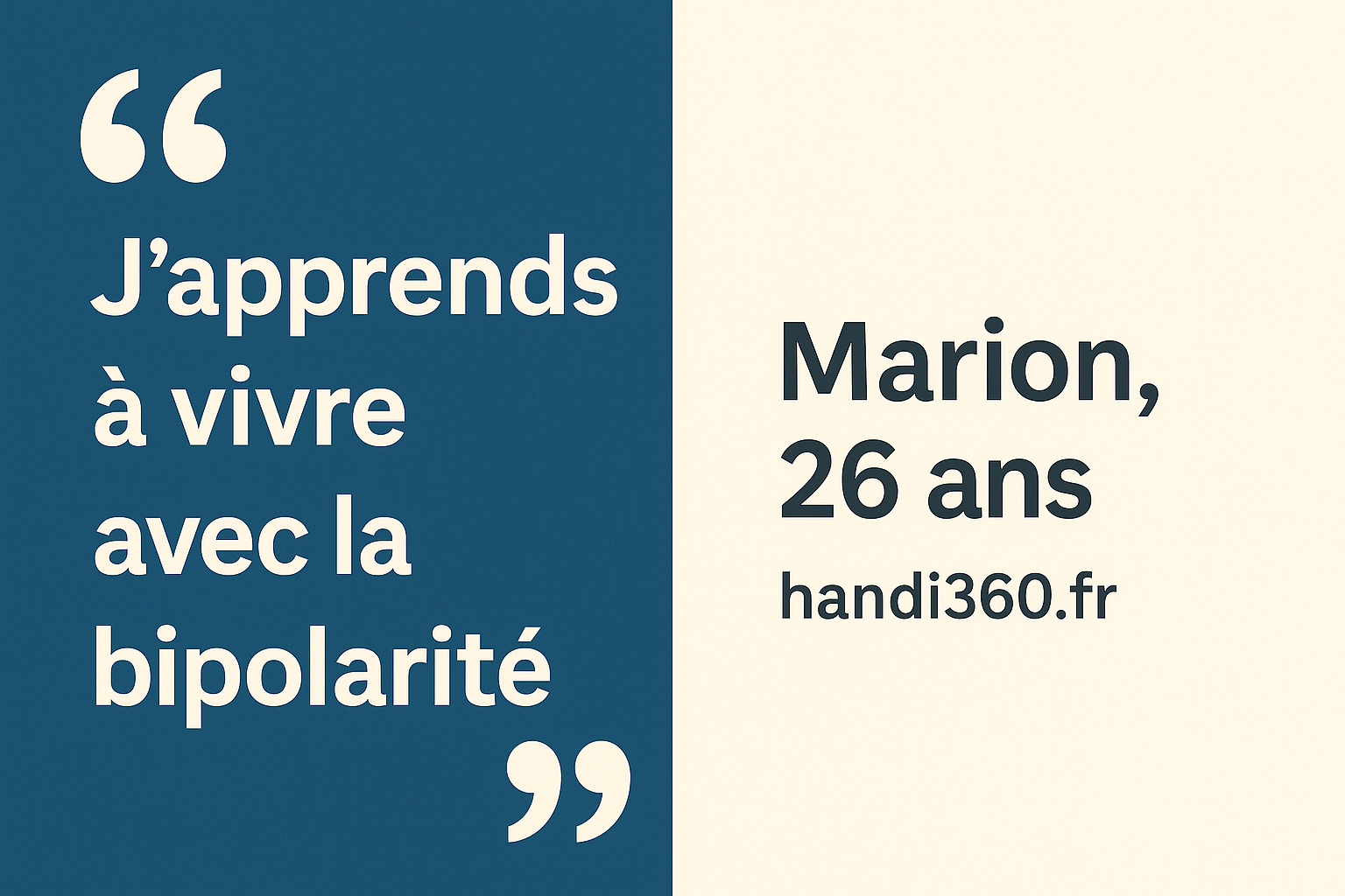 Témoignage “J'apprend à vivre avec la bipolarité” — par Marion, 26 ans