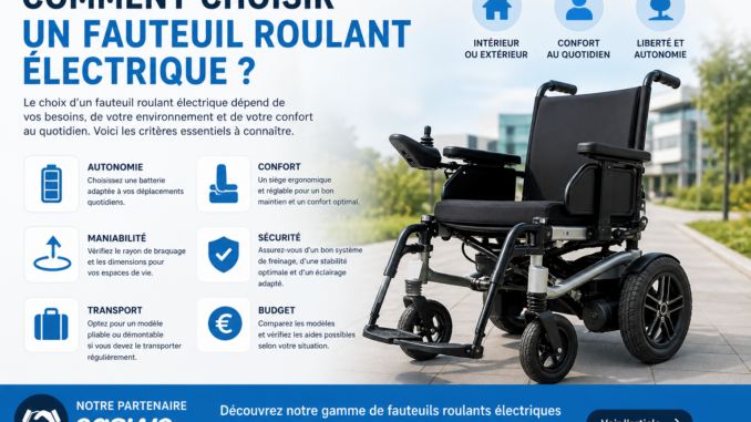 Comment choisir un fauteuil roulant éléctrique ?